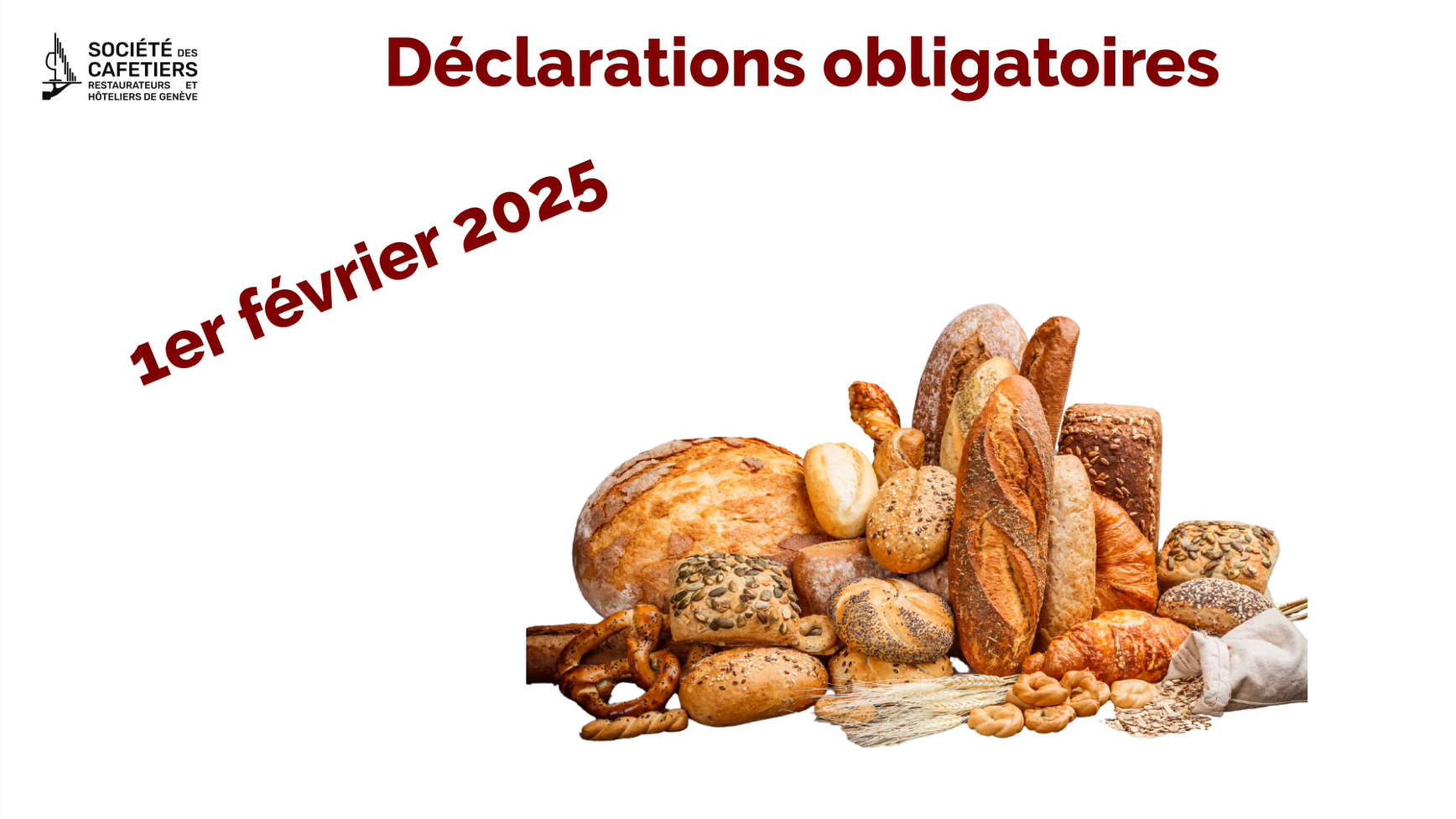 Déclaration obligatoire pour le pain et les produits de boulangerie fine – 31 janvier 2025